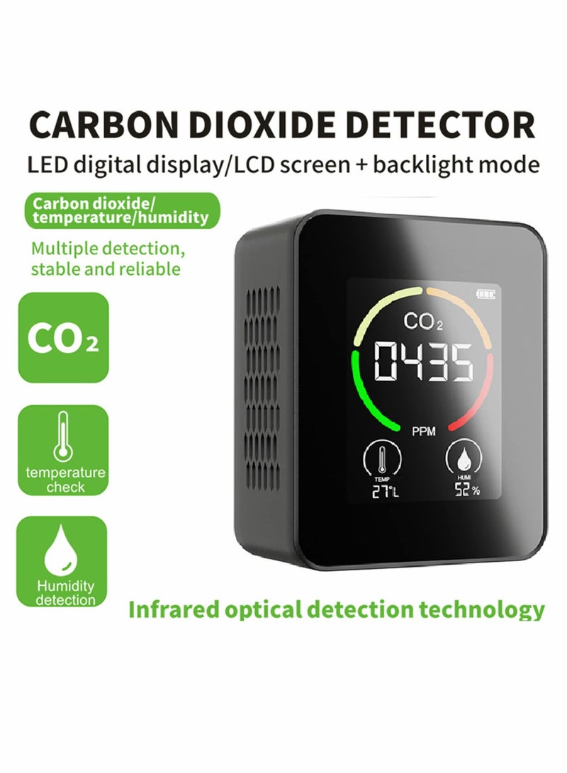 KASTWAVE CO2 Detector, CO2 Detector Air Monitor, Carbon Dioxide Detector with Temperature Humidity - Image 3