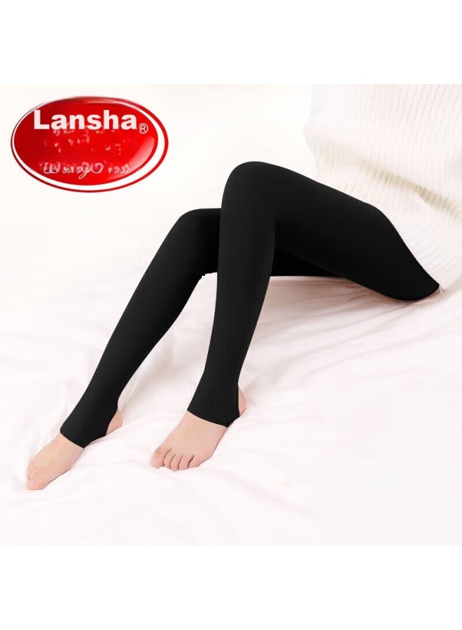 LANG SHA Langsha Women's Leggings For Autumn And Winter, Fleece-lined, Bare Leg Tights, Beautiful Legs Stockings, Spring And Autumn Leggings, Black, 160g, Suitable For 10-25°c - Image 1