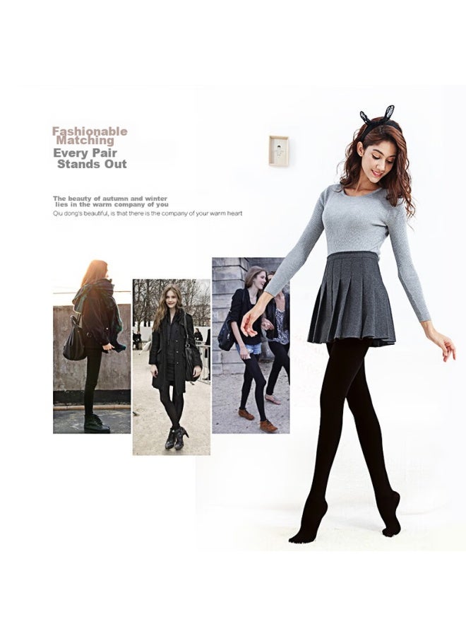 LANG SHA Langsha Women's Leggings For Autumn And Winter, Fleece-lined, Bare Leg Tights, Beautiful Legs Stockings, Spring And Autumn Leggings, Black, 160g, Suitable For 10-25°c - Image 5