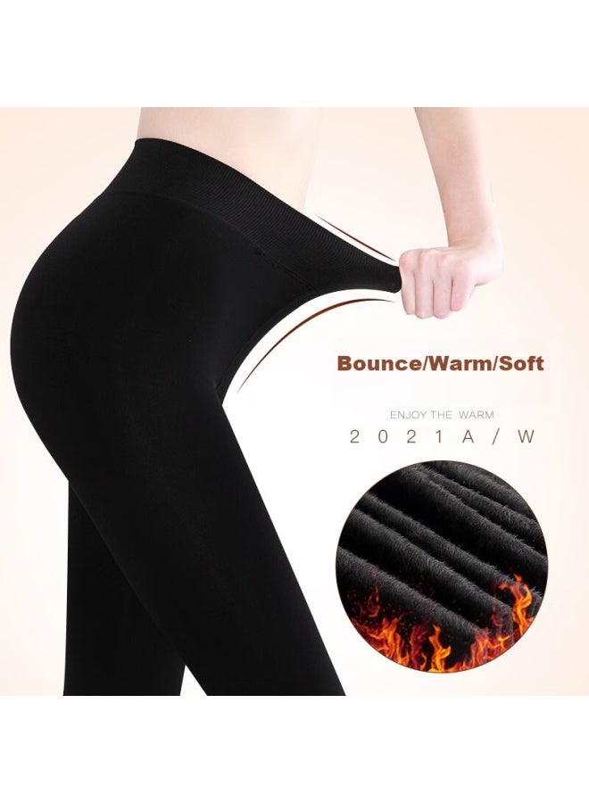 LANG SHA Langsha Women's Leggings For Autumn And Winter, Fleece-lined, Bare Leg Tights, Beautiful Legs Stockings, Spring And Autumn Leggings, Black, 160g, Suitable For 10-25°c - Image 4