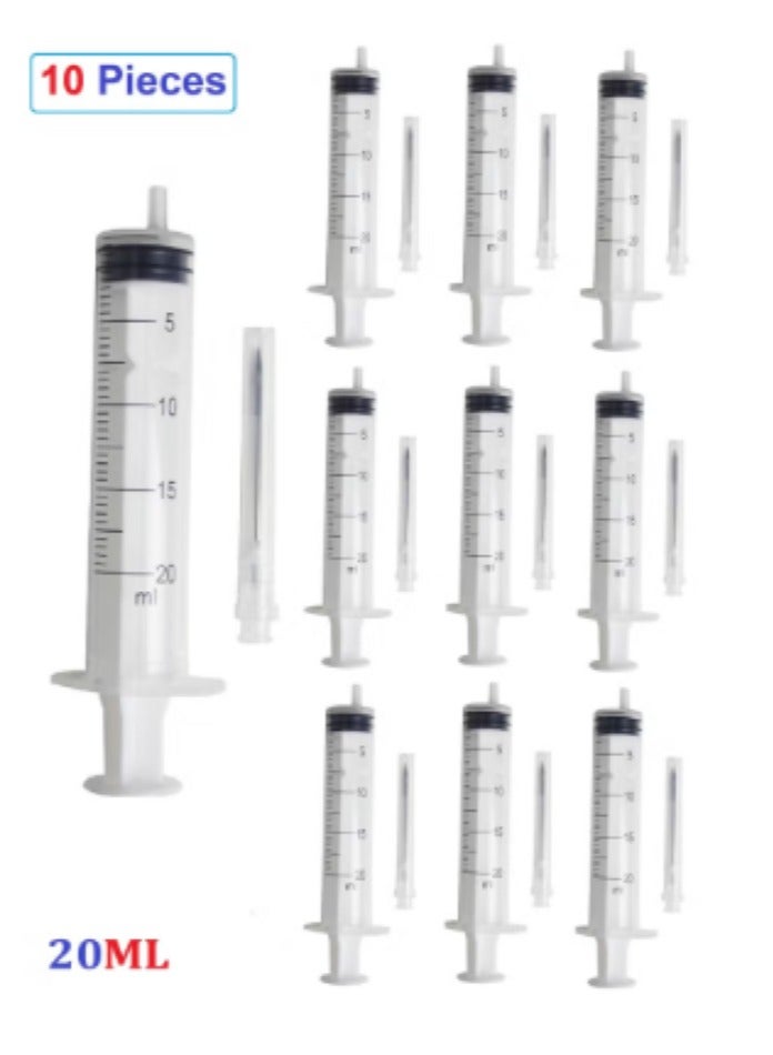 SKYLINE Pack of 10 Medical Plastic Disposable Syringe 20ML With Needle - Image 4