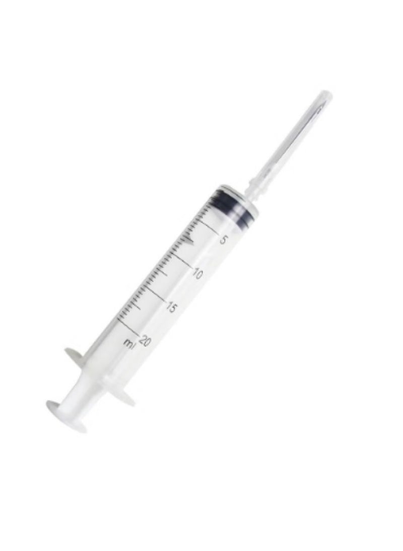 SKYLINE Pack of 10 Medical Plastic Disposable Syringe 20ML With Needle - Image 2