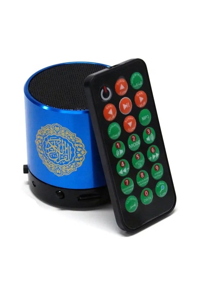 Digital Quran Player Speaker with Blue Remote Control - Image 2