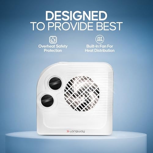 Longway Magma Fan Room Heater | 2 Heat Modes (1000W/2000W) | ISI Approved | Advanced Overheat Protection | PTC Ceramic Element | 1-Year Replacement Warranty | White - Image 3