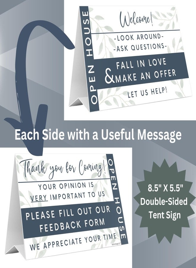 Life Charge Open House Supplies. Real Estate Sign in Book Guest Registry Notepad for Collecting Realtor Leads & Home Sale Feedback. Kit has Form Pads, Door Hangers & Tent Card Displays. Stately Blue,Two-pack. - Image 5