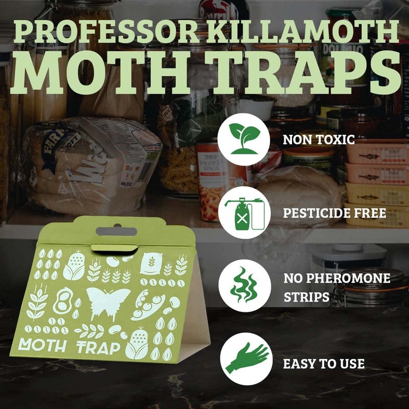 Professor Killamoth Pantry Moth Traps 6 Pack | Child and Pet Safe | No Insecticides | Premium Attractant - Image 4