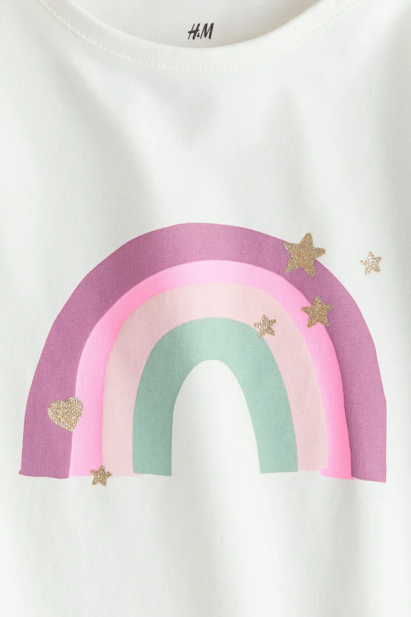 اتش اند ام بلوزة مطبوعة من الجيرسيه