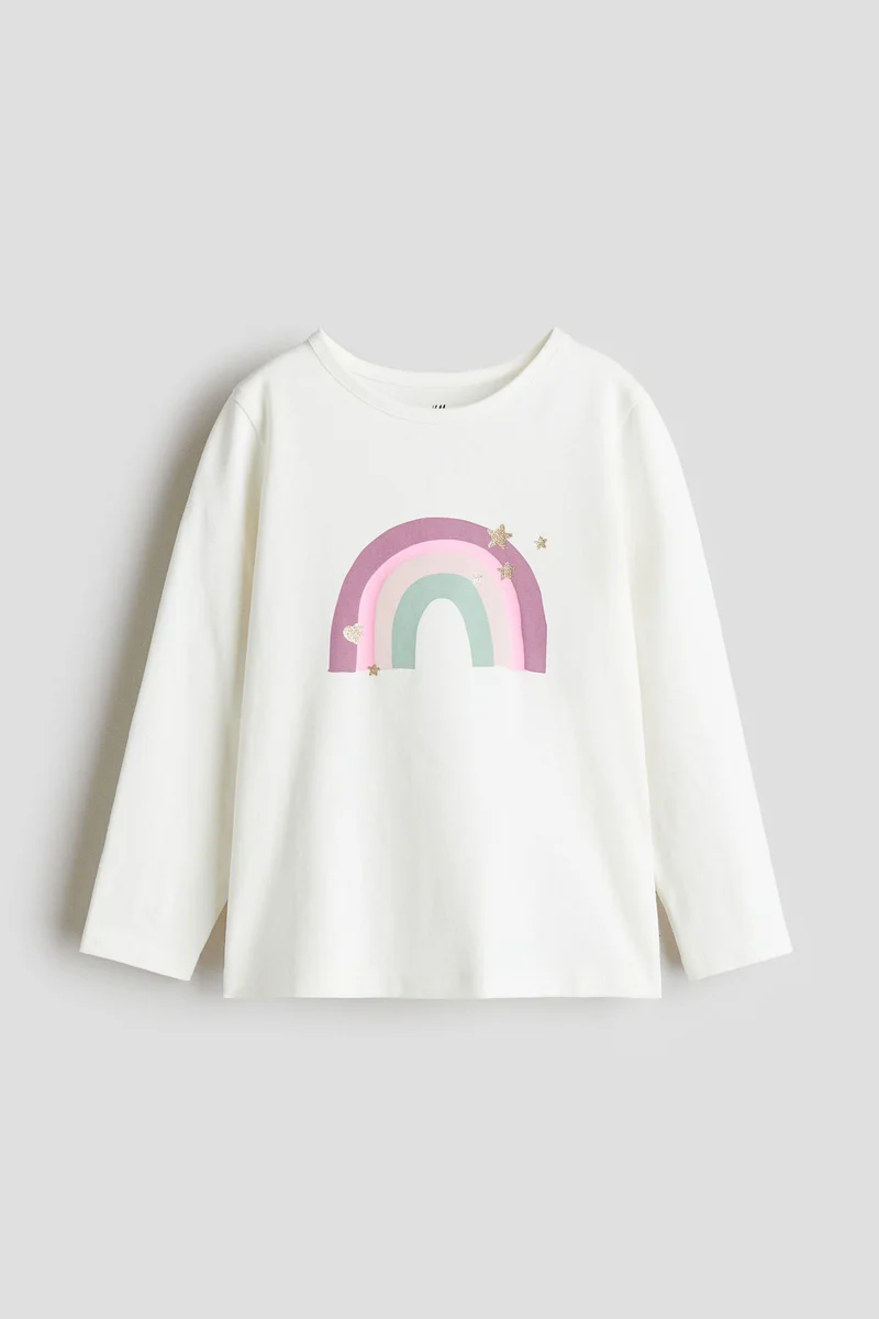 اتش اند ام بلوزة مطبوعة من الجيرسيه