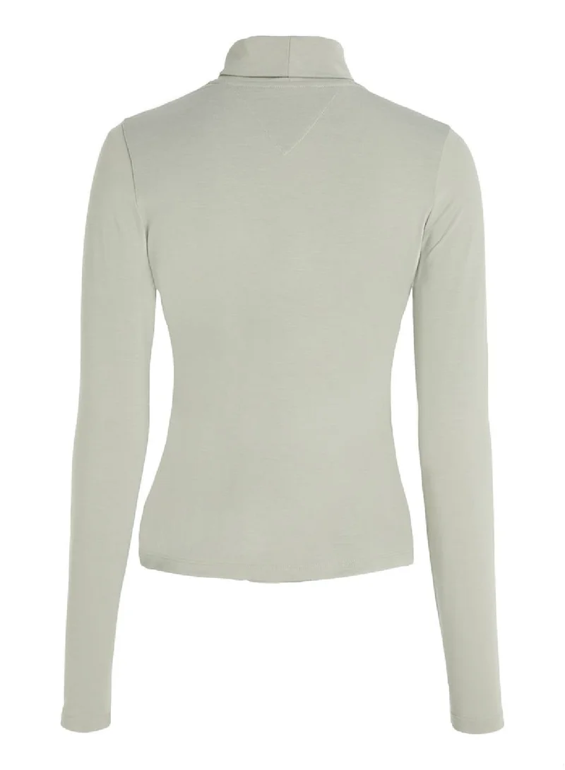 TOMMY JEANS Slim Fit Mock Turtleneck Jersey Top Sweater