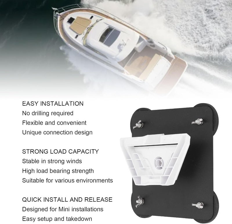 Car Roof Mounting Bracket for Mini Heavy Duty Satellite Signal Stable Mount Durable ABS Iron Construction Universal Fit for Cars Trucks Yachts 10 x 16.5 x 21cm - Image 5
