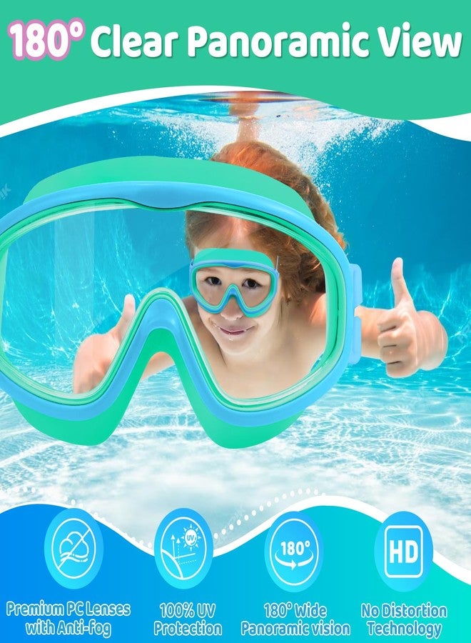 Vvinca Kids Goggles with Comfort Fabric Strap, Kids Swim Goggles Wide View Anti-Fog/UV No Leaking Swimming Goggles for 3-14 - Image 5