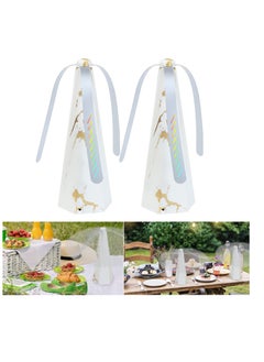 Y&D Fly Repellent Fan for Tables Insects Portable Wood Grain Table Fan Patio Bug and Deterrent Keep Flies Away from Your Food Enjoy Outdoor Meal  - Image 1