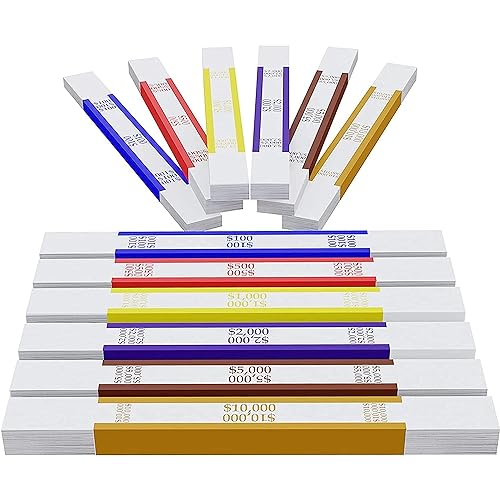 Noa Store 600 Coloured bandBand Bundles Self Adhesive Straps for Bill Wrappers - Image 1