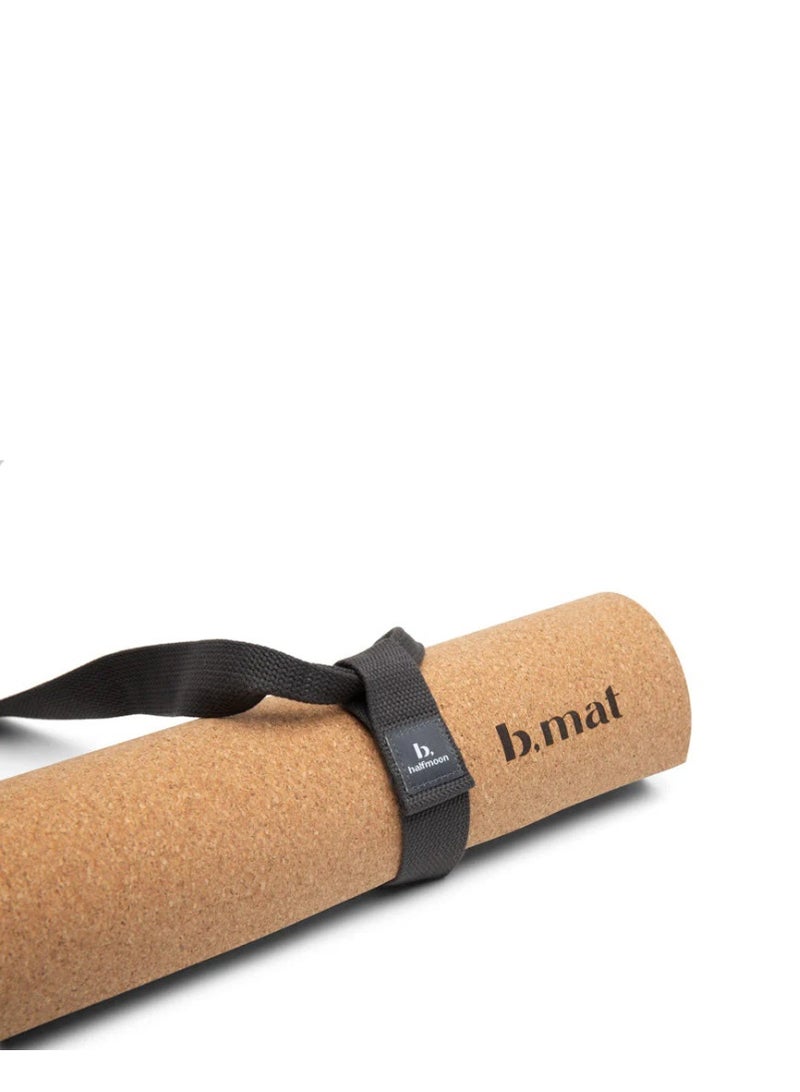 HALFMOON Cotton Mat Strap – Charcoal | 100% Organic Cotton, Adjustable Minimalist Design for Travel & Stretch - Image 1