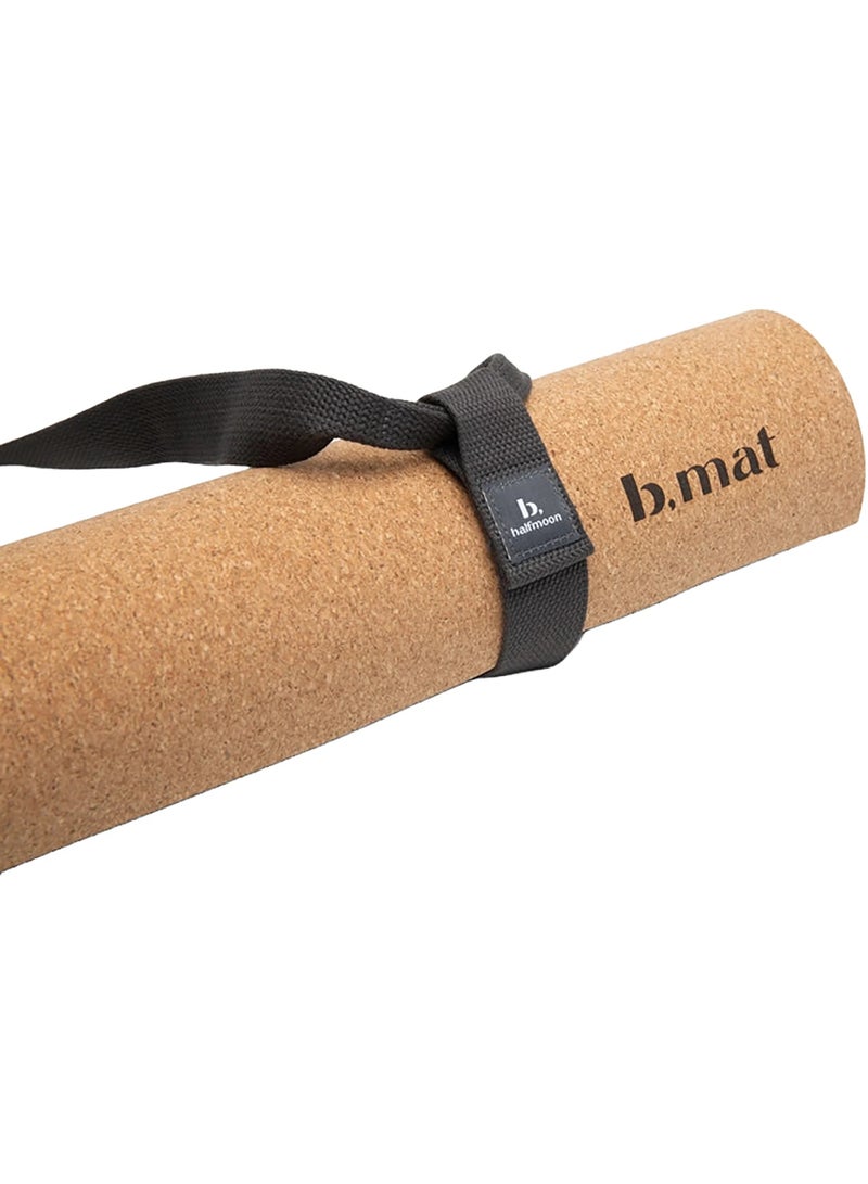 HALFMOON Cotton Mat Strap – Charcoal | 100% Organic Cotton, Adjustable Minimalist Design for Travel & Stretch - Image 3