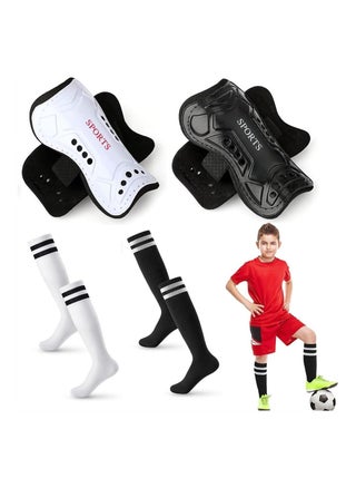 Football Shin Guards, 2 Pair Soccer Guards with Socks for Kids Youth, Lightweight Breathable Calf & Ankle Protective Gear Pads Equipment 6-15 Years Teenagers - pzsku/ZB5F0E3DBA17716CA52C7Z/45/_/1692183243/8f2d3918-3e3b-4094-86d4-0d76a0eb0b10