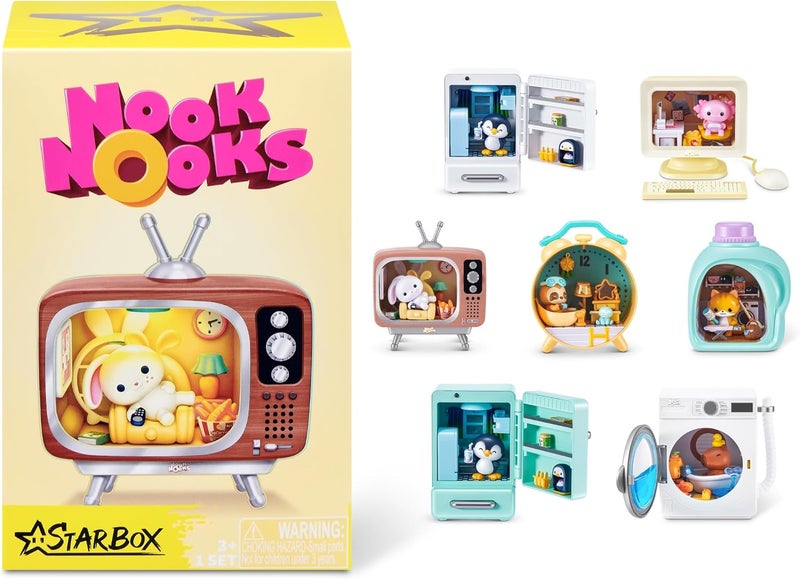 ZURU STARBOX Nook Nooks Series 1 Blind Box Collectible Mini Collectible Animal Figurines with Themed Scenes and Surprise Accessories, Toy for Ages 3+. - Image 1