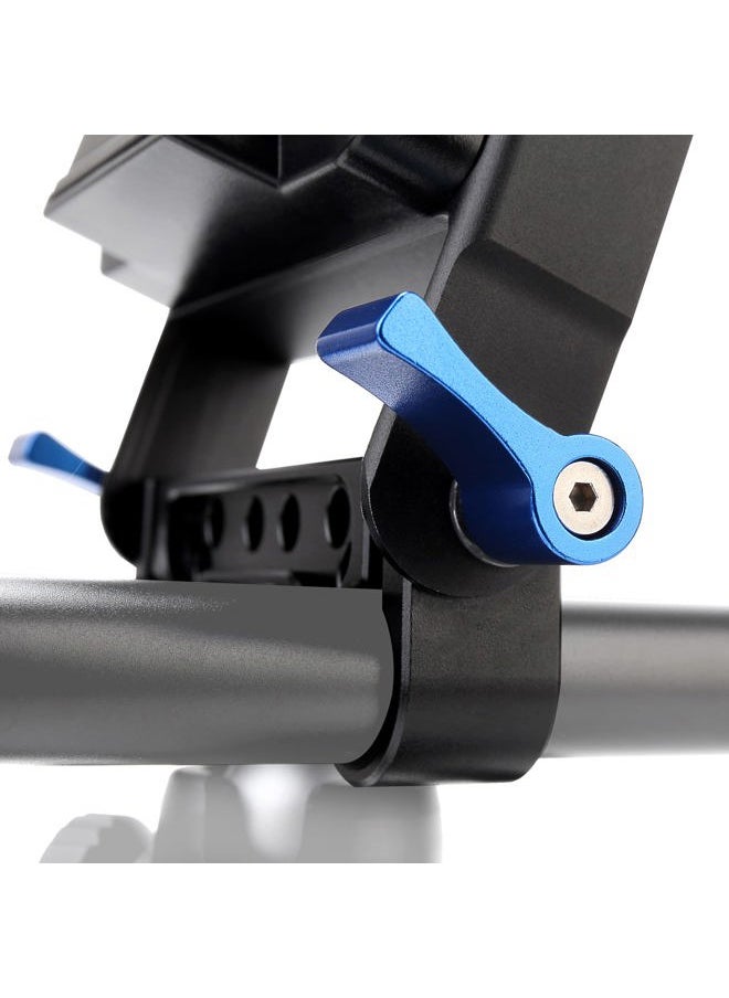 KOERTACOO - V-Mount Lock Battery Plate Power Supply Splitter Adapter with 15mm Rod Clamp + NP-FW50 Dummy Battery Compatible with Sony Alpha A7 A7S A7R a7II a7SII a7RII A6000 A6100 A6300 A6500 Cameras - Image 1