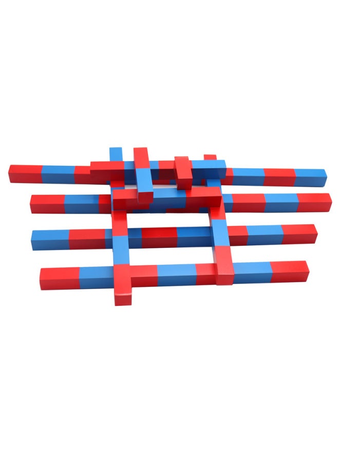 Montessori Family Version Number Stick Montessori Preschool Baby Wooden Early Education Children's Toys Kindergarten Teaching Aids Wooden-Color:Count Stick [Professional Edition 10 To 100CM]]  - Image 2