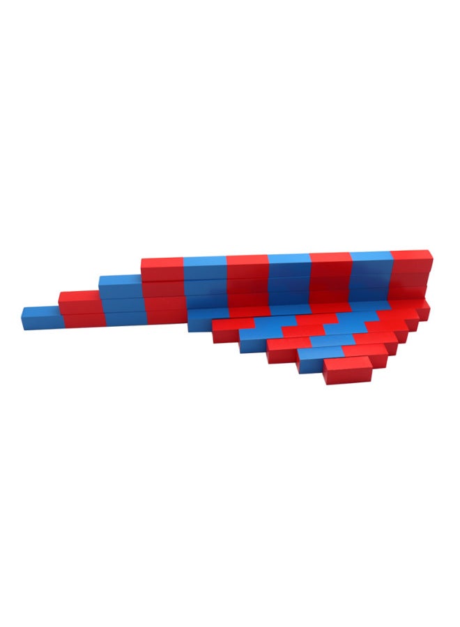 Montessori Family Version Number Stick Montessori Preschool Baby Wooden Early Education Children's Toys Kindergarten Teaching Aids Wooden-Color:Count Stick [Professional Edition 10 To 100CM]]  - Image 5