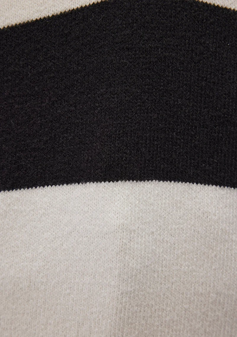 MAVI Black Striped Knit Polo