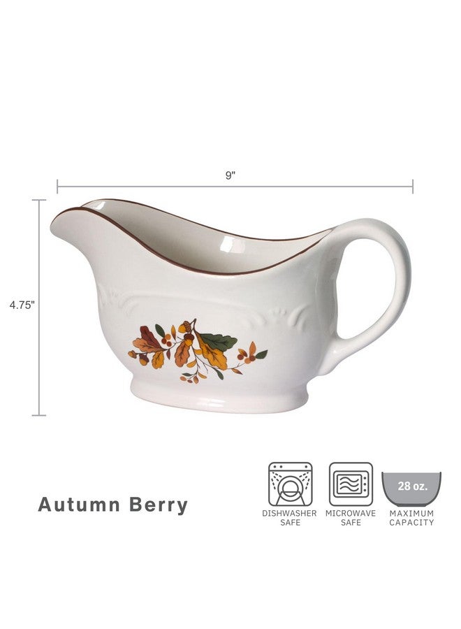 Pfaltzgraff Pfaltzgraff Autumn Berry Gravy Boat, Cream, 9 Inches  - Image 3