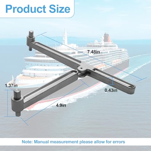 LanKstet Marine Spanner Wrenchdeck for Groco Strainer LidsSailboat Deck Plate Key Wrench for Tank FillsStrainer CoverGas Caps - Image 3