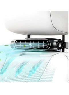 KASTWAVE Car Seat Cooling Fan, Car Fan for Kids, USB Car Headrest Fan for Front Rear Seat, Air Circulation Fan, USB Powered 3 Speeds Portable Car Cooling Fan, for All Vehicles  - Image 1