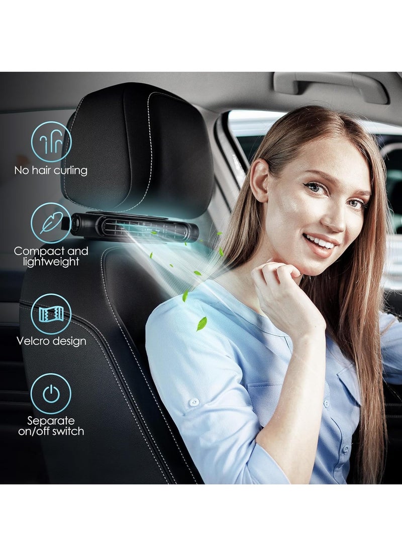 KASTWAVE Car Seat Cooling Fan, Car Fan for Kids, USB Car Headrest Fan for Front Rear Seat, Air Circulation Fan, USB Powered 3 Speeds Portable Car Cooling Fan, for All Vehicles - Image 4