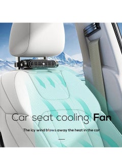 KASTWAVE Car Seat Cooling Fan, Car Fan for Kids, USB Car Headrest Fan for Front Rear Seat, Air Circulation Fan, USB Powered 3 Speeds Portable Car Cooling Fan, for All Vehicles  - Image 2
