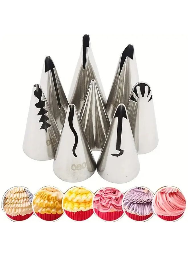 35pcs Silvery Stainless Steel Pleated Skirt Cake Decorating Nozzle Set - Image 3