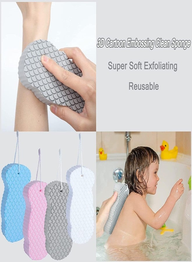 Cazuela Ultra Soft Bath Body Shower Sponge, Magic Bath Sponge Dead Skin Remover, Super Soft Exfoliating Bath Sponge Painless Scrub Sponge for Adults Children and Pregnant Women (multi colors) - Image 3