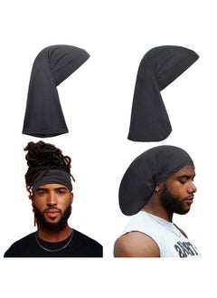 2 Pieces Dreadlock Cap Dreadlock Tube Sock Long Dread Cap Long Braid Cap Elastic Dreadlock Caps For Men