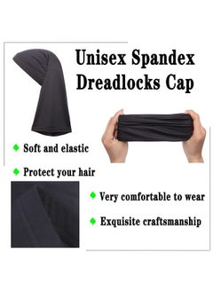 Leeven 2 Pieces Dreadlock Cap Dreadlock Tube Sock Long Dread Cap Long Braid Cap Elastic Dreadlock Caps For Men  - Image 4