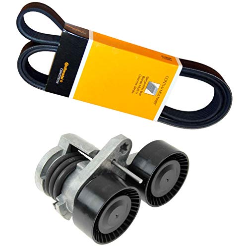 CONTINENTAL CONTITECH Drive Belt Tensioner Assembly + Belt (Alternator-A/C-Power Steering) for BMW - Image 1