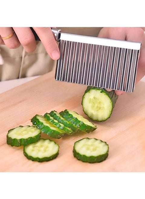 Get a high-quality pickle and potato knife, perfect for easily and precisely slicing pickles, potatoes, and vegetables.  Designed for smooth and even cuts, making food preparation faster and more professional. Features an ergonomic handle for easy control and use, ideal for home kitchens and restaurants. Made from durable, high-quality materials for long-lasting performance and efficient slicing. A must-have tool for cooking enthusiasts who want perfect cuts with ease!