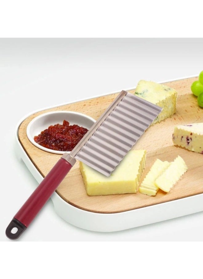 Generic - Get a high-quality pickle and potato knife, perfect for easily and precisely slicing pickles, potatoes, and vegetables.  Designed for smooth and even cuts, making food preparation faster and more professional. Features an ergonomic handle for easy control and use, ideal for home kitchens and restaurants. Made from durable, high-quality materials for long-lasting performance and efficient slicing. A must-have tool for cooking enthusiasts who want perfect cuts with ease! - Image 1