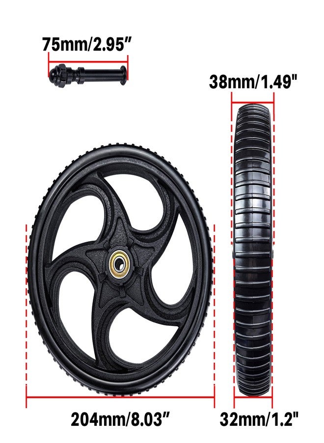 UNLICON Wheelchair Walker Wheels, 8 inches, PVC, Suitable Unlicon Rollator walker, wheelchair,1 pair - Image 2