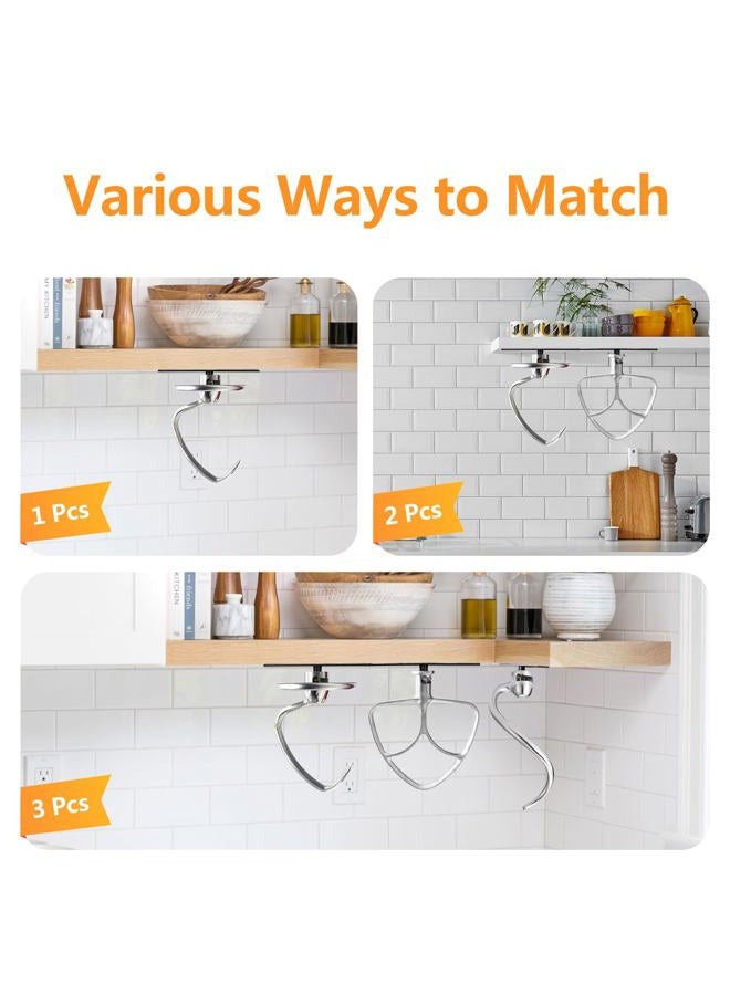 PQPO 4 Pack Stand Mixer Accessory Holder Compatible with Kitchen Aid Mixer Accessories (White) - Image 2