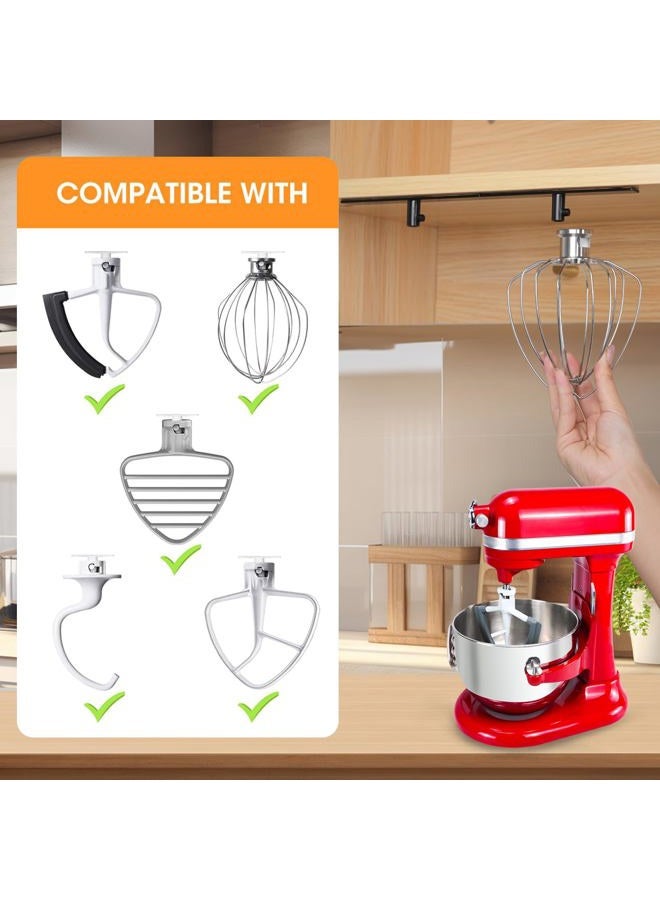 PQPO 4 Pack Stand Mixer Accessory Holder Compatible with Kitchen Aid Mixer Accessories (White) - Image 3