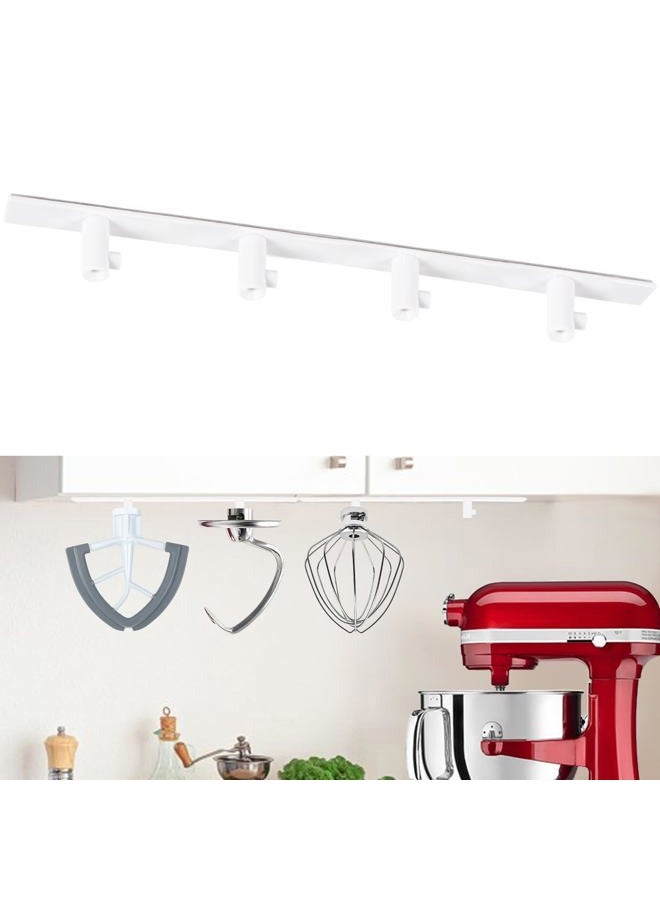 PQPO 4 Pack Stand Mixer Accessory Holder Compatible with Kitchen Aid Mixer Accessories (White) - Image 1