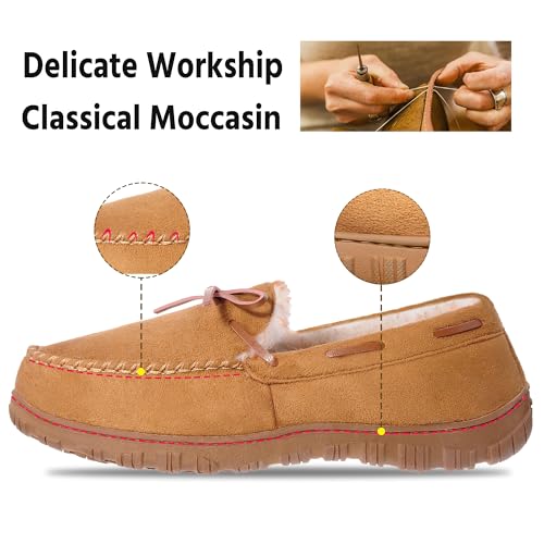 MIXIN Mens Slippers Indoor Outdoor Memory Foam House Shoes Anti-Slip Moccasins Slippers for Men - Image 4