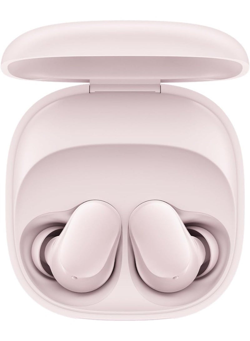 Smarties AE سماعات شاومي ريدمي بودز 6 بلاي - سماعات أذن، 36 ساعة عمر البطارية، سائق ديناميكي 10 مم مع 4 إعدادات EQ، إلغاء الضوضاء بالذكاء الاصطناعي للمكالمات، بلوتوث 5.4، شحن سريع لمدة 3 ساعات من الموسيقى في 10 دقائق، وردي - Image 1