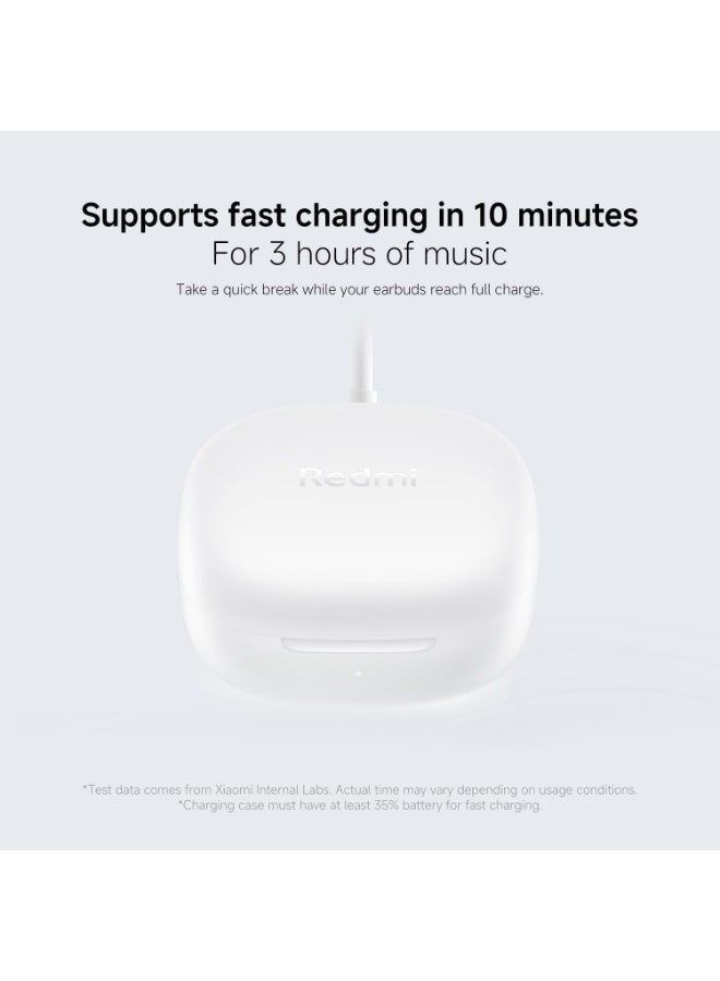 Smarties AE سماعات شاومي ريدمي بودز 6 بلاي - سماعات أذن، 36 ساعة عمر البطارية، سائق ديناميكي 10 مم مع 4 إعدادات EQ، إلغاء الضوضاء بالذكاء الاصطناعي للمكالمات، بلوتوث 5.4، شحن سريع لمدة 3 ساعات من الموسيقى في 10 دقائق، وردي - Image 4