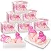 Treela 8 Pack Sleeping Baby Cake Topper Candle Baby Shower Favors Childrens Birthday Handmade Cake Topper Candle Wedding Festival Party DecorationsPink - Image 3