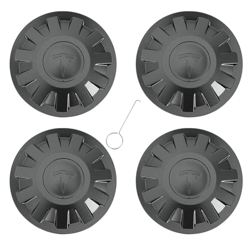 ROCCS 4 Pack Wheel Center Cap for Model 3 2024 Highland Wheel Hub Cover Wheel Center Cap Kit Model 3 Center Replacement Exterior Accessories,Matte Black - Image 1