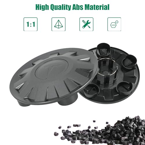 ROCCS 4 Pack Wheel Center Cap for Model 3 2024 Highland Wheel Hub Cover Wheel Center Cap Kit Model 3 Center Replacement Exterior Accessories,Matte Black - Image 5