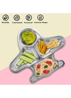 Stainless Steel Divided Meal Plate Tray-4 For Kids, Babies, Toddlers, Baby Feeding Kids Dinner Set With Compartments, Inspiring, Playful Design (Aeroplane) - pzsku/ZB5F1C71B7DCD1A39220EZ/45/_/1733729718/23af8b83-34ee-4231-b78f-2b947e9aa8bd