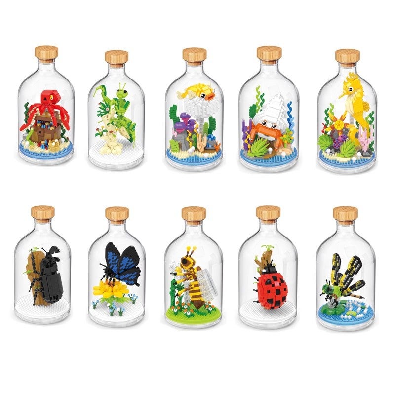 [ Generation] Insects, Marine Animals, Six-One Micro-Particle Ornaments Compatible With Lego Building Blocks Assembled Toys - Image 2