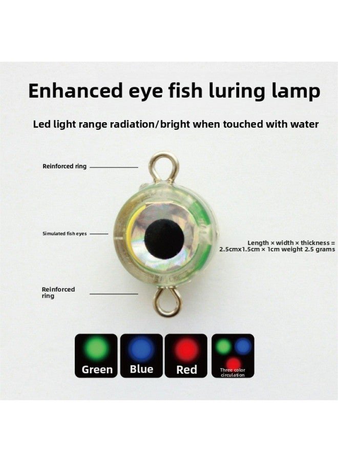 Electronic Fishing Lamp Bright Green Light Enhanced Version Of The Super Long Standby Fishing Lamp Luya Lamp Iron Plate Lamp Button Lamp-Color:Enhanced Big Eye Fishing Lamp-Light Random -1 Pack  - Image 1